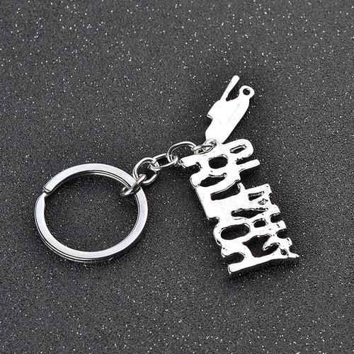 Russian Letter Tank Charm Key Chain