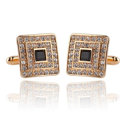 Square Grid Embellished Cufflinks