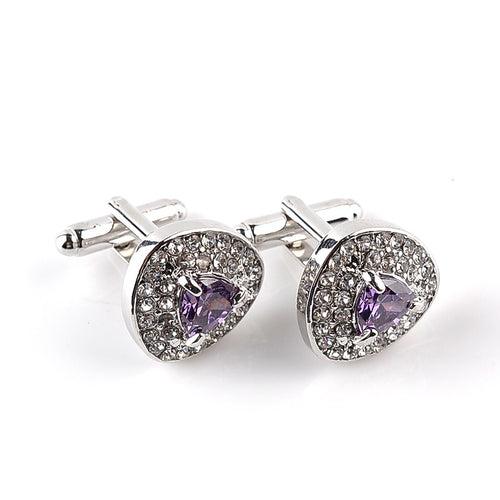 Crystal Triangle Cufflinks