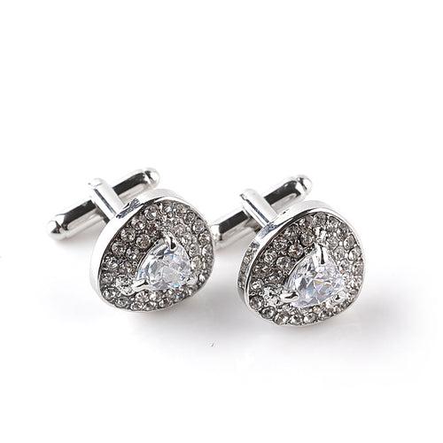 Crystal Triangle Cufflinks