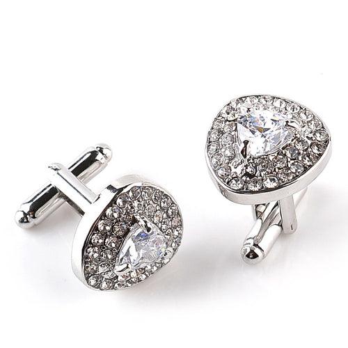 Crystal Triangle Cufflinks