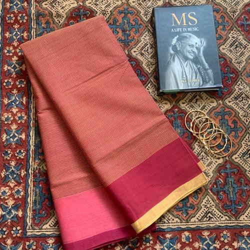 Corner office - Handwoven Mangalgiri Cotton saree