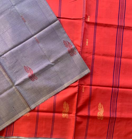 Thummanatti twilight - handwoven silk Chinnalampattu