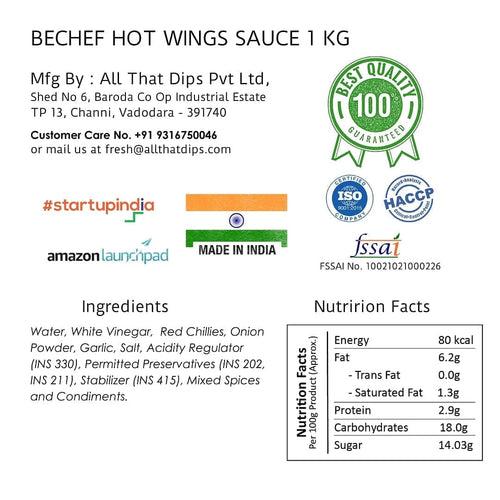 Hot Wings Sauce  : Cooking sauce : 1 Kg : Bulk pack : Horeca