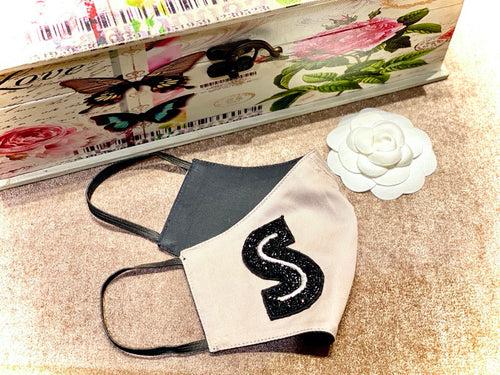 Black n Silver Monogram (HBF-4 BEIGE)