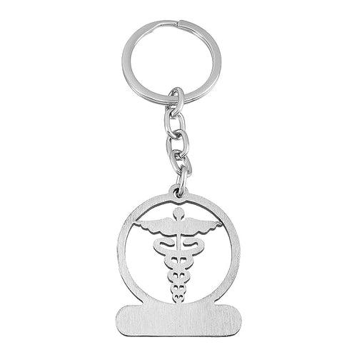 Best Gift For Doctors – Personalized Caduceus Keychain – Personalized Gifts For Doctors