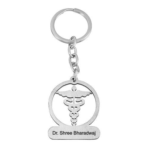 Best Gift For Doctors – Personalized Caduceus Keychain – Personalized Gifts For Doctors