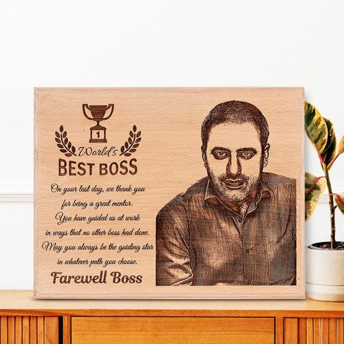 Farewell Gift, Personalized Wooden Photo Plaque - Zestpics