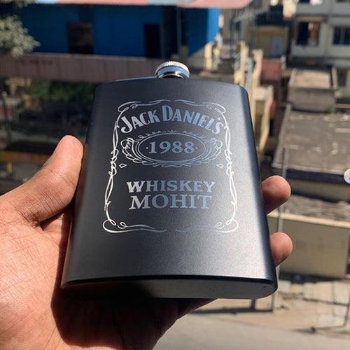 Personalized Engraved Stainless Steel Hip Flask for Gift Ideas - Add Name