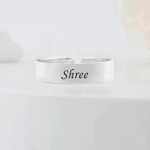Silver Name Ring