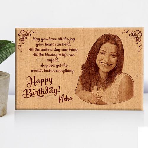 Birthday Personalized Engraved Wooden Photo Frame