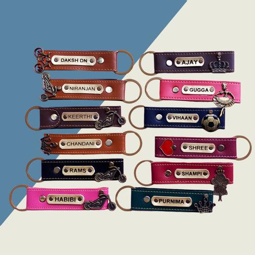 Personalised Leather Keychain (Brown)