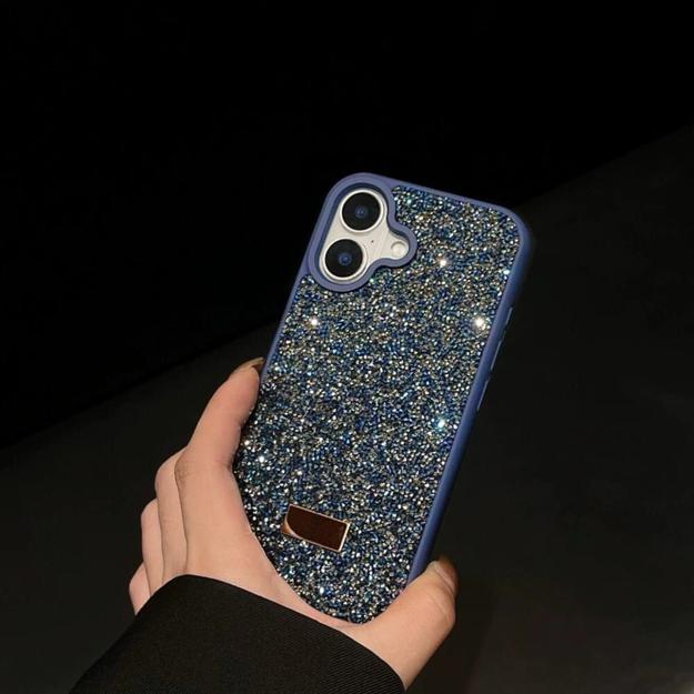 Sapphire Blue Diamond Rhinestones Luxury Cover