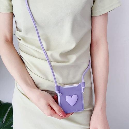 Cute Heart Lanyard Case