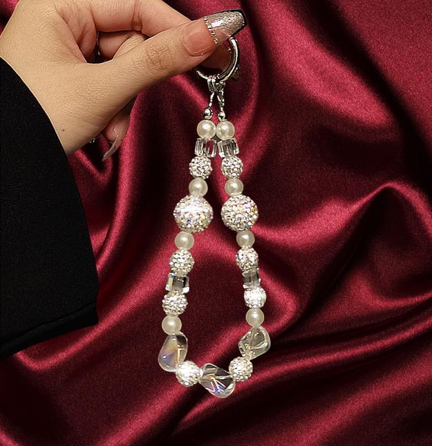 Luxury Pearls and Stones Phone Charm