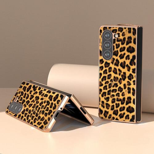 Leopard Print Gold Electroplated Cover