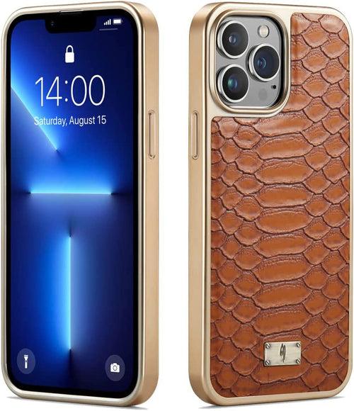 Royal Brown Gold Plated Premium Leather Luxury Case