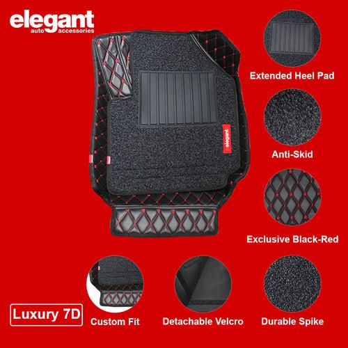 7D Car Floor Mats Black and Red For Mahindra XUV 3XO