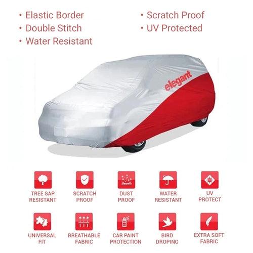 Car Body Cover WR White And Red For Mahindra XUV 3XO