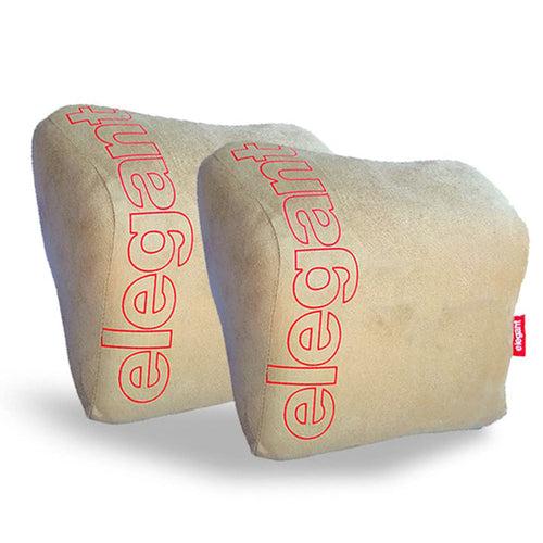 Elegant Memory Foam Neck Rest D Car Support Pillow (Set of 2)