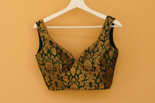 Blouse 059- Bottle Green