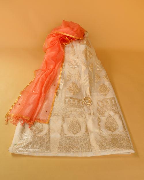 BANARASEE KALIDAAR ORGANZA SILK LEHENGA -069- MADE TO MEASURE