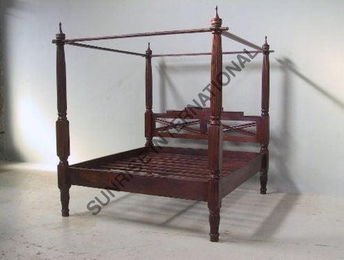 Artistic wooden Queen / King Size Poster Bed