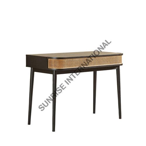 Wooden Writing - laptop table - Desk  - study table design with Rattan cane work