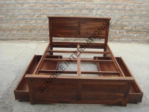 DESIGNER WOODEN QUEEN / KING SIZE STORAGE BED WITH 2 OPTIONAL MATCHING BEDSIDE CABINET