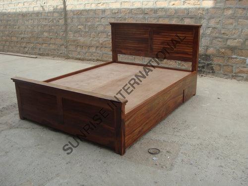 DESIGNER WOODEN QUEEN / KING SIZE STORAGE BED WITH 2 OPTIONAL MATCHING BEDSIDE CABINET