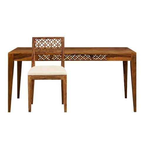 Solid Sheesham Wood Designer Dining table with Cushioned Chair & Bench furniture set - CHOOSE YOUR COMBINATION