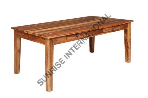 Solid wood Contemporary Dining table with 4 storage drawers