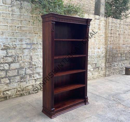 Wooden bookcase bookshelf Display rack with hand carving !