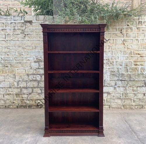Wooden bookcase bookshelf Display rack with hand carving !