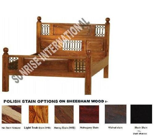 Maharani Style Wooden King Size Double Bed  (capsule Iron jali) !