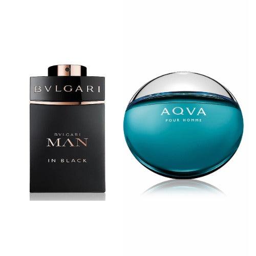 Bvlgari Man (Man In Black & Aqua Pour Homme) 2pc Miniature Pack For Men 10ML