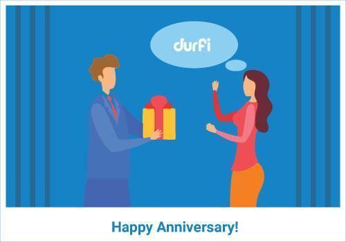Durfi Happy Anniversary Gift Card