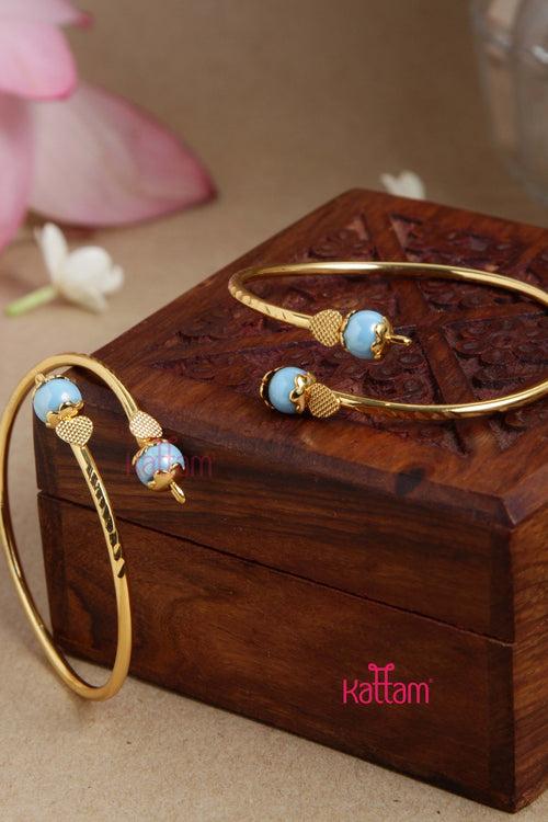 lightblue Ball Kada Bangle