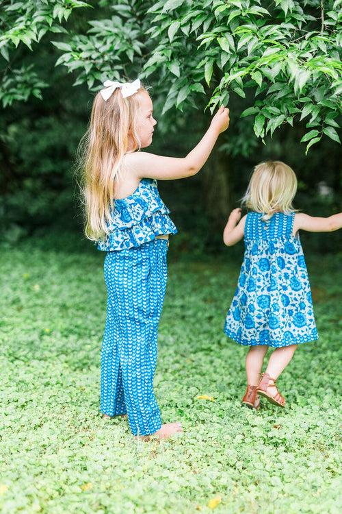 Indigo Floral Printed Dress