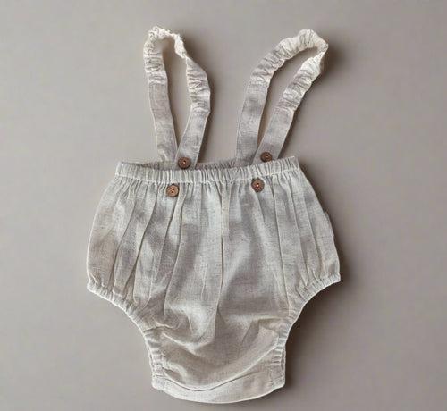 Natural Color Suspender Shorts-Style Diaper Cover