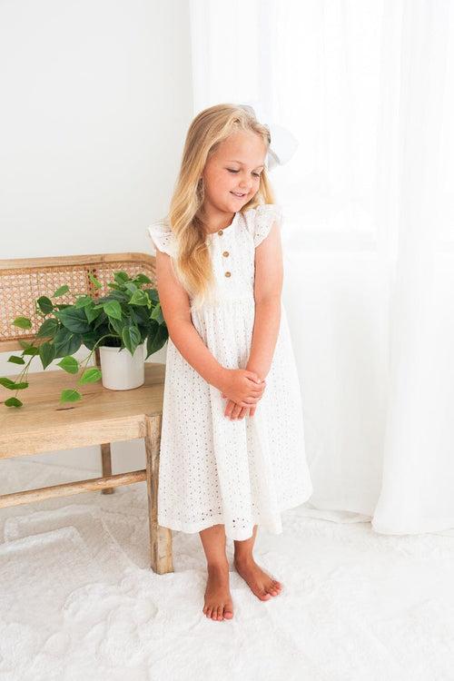 White Broiderie Anglaise Dress