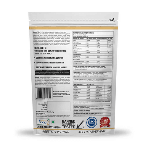 Corebolics Monster Whey - Whey Concentrate Formula 1.8 kg - (50 servings)