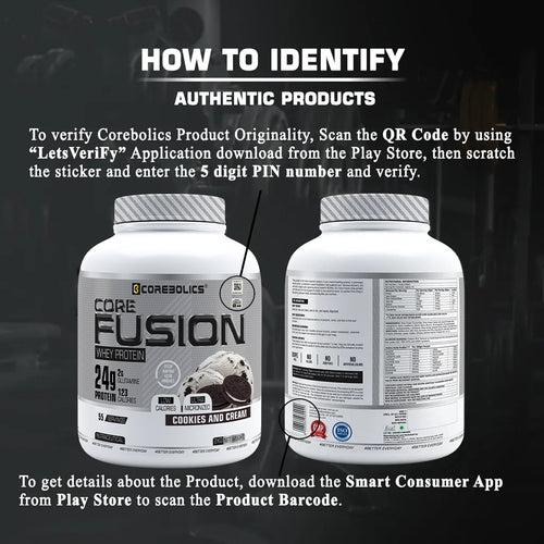 COREBOLICS CORE FUSION WHEY PROTEIN (2 KG , 55 SERVINGS) + SIPPER BOTTLE 1.0 LITRE FREE