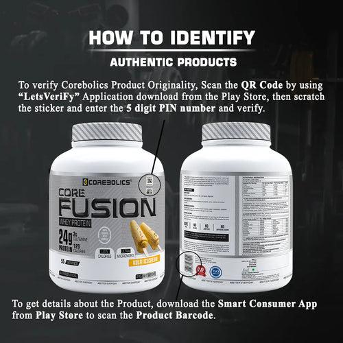 COREBOLICS CORE FUSION WHEY PROTEIN (2 KG , 55 SERVINGS) + SIPPER BOTTLE 1.0 LITRE FREE