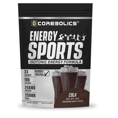 Corebolics Energy Sports (Electrolyte Powder Fortified With BCAA, Glutamine, Creatine Monohydrate and Vitamins)