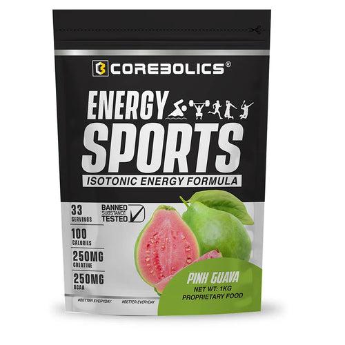 Corebolics Energy Sports (Electrolyte Powder Fortified With BCAA, Glutamine, Creatine Monohydrate and Vitamins)