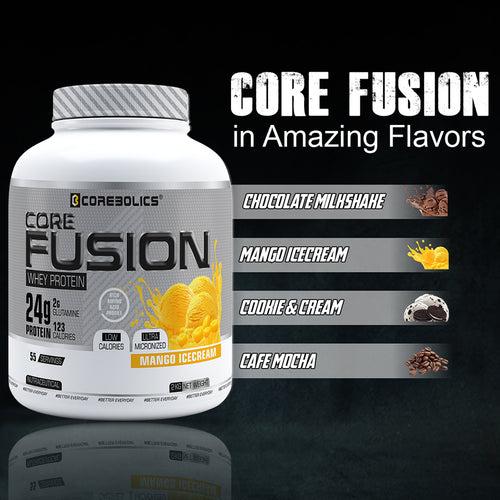 COREBOLICS CORE FUSION WHEY PROTEIN (2 KG , 55 SERVINGS) + SIPPER BOTTLE 1.0 LITRE FREE