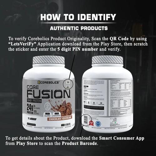 COREBOLICS CORE FUSION WHEY PROTEIN (2 KG , 55 SERVINGS) + SIPPER BOTTLE 1.0 LITRE FREE