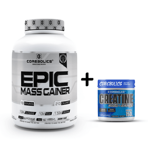 Epic Mass Gainer(1 kg, 18 Servings) +  CREATINE 150 GM, 50 SERVINGS)