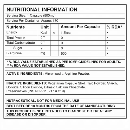 Corebolics L-Arginine (Nitric Oxide Booster)